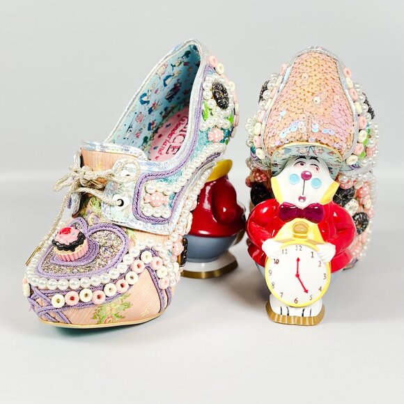 Irregular Choice I’m Late I’m Late Alice in Wonderland Heels – Size 38 - Picture 6 of 9